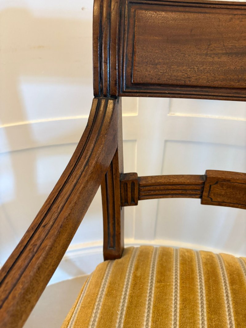 Pair of Antique George III Quality Mahogany Desks Chairs - Image 13